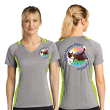 SBF/Sport Tek Ladies Heather Colorblock Contender VNeck Tee/LST361/