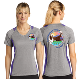 SBF/Sport Tek Ladies Heather Colorblock Contender VNeck Tee/LST361/