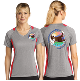 SBF/Sport Tek Ladies Heather Colorblock Contender VNeck Tee/LST361/