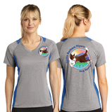 SBF/Sport Tek Ladies Heather Colorblock Contender VNeck Tee/LST361/