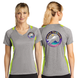 SDS/Sport Tek Ladies Heather Colorblock Contender VNeck Tee/LST361/