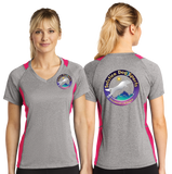 SDS/Sport Tek Ladies Heather Colorblock Contender VNeck Tee/LST361/