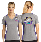 SDS/Sport Tek Ladies Heather Colorblock Contender VNeck Tee/LST361/