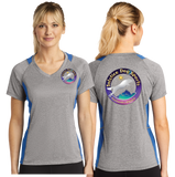 SDS/Sport Tek Ladies Heather Colorblock Contender VNeck Tee/LST361/