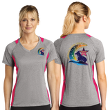 SEREG/Sport Tek Ladies Heather Colorblock Contender VNeck Tee/LST361/