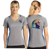 SEREG/Sport Tek Ladies Heather Colorblock Contender VNeck Tee/LST361/