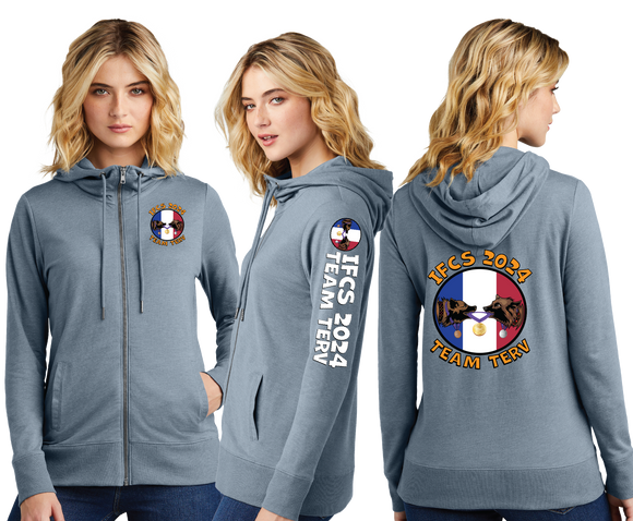 TERV24/Women Featherweight French Terry Full Zip Hoodie/DT673