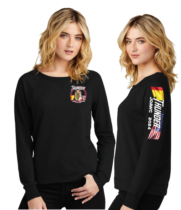 THUNDER/Women Featherweight French Terry Long Sleeve Crewneck/DT672