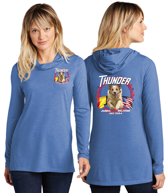 THUNDER/Sport Tek Women TriBlend Wicking Long Sleeve Hoodie/LST406