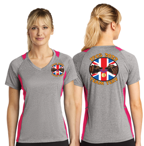 TTERV/Sport Tek Ladies Heather Colorblock Contender VNeck Tee/LST361/