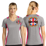 TTERV/Sport Tek Ladies Heather Colorblock Contender VNeck Tee/LST361/