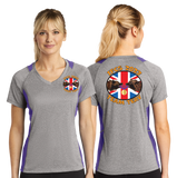 TTERV/Sport Tek Ladies Heather Colorblock Contender VNeck Tee/LST361/