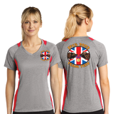 TTERV/Sport Tek Ladies Heather Colorblock Contender VNeck Tee/LST361/