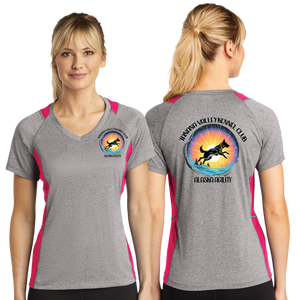 TVKC/Sport Tek Ladies Heather Colorblock Contender VNeck Tee/LST361/