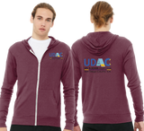 UDAC/Unisex Triblend Lightweight Full Zip Hooded Long Sleeve Tee/3939/