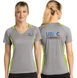 UDAC/Sport Tek Ladies Heather Colorblock Contender VNeck Tee/LST361/