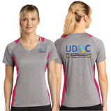 UDAC/Sport Tek Ladies Heather Colorblock Contender VNeck Tee/LST361/