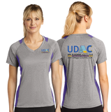 UDAC/Sport Tek Ladies Heather Colorblock Contender VNeck Tee/LST361/