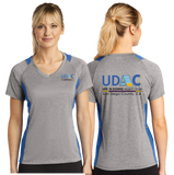 UDAC/Sport Tek Ladies Heather Colorblock Contender VNeck Tee/LST361/