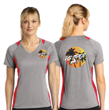 USO23/Sport Tek Ladies Heather Colorblock Contender VNeck Tee/LST361/