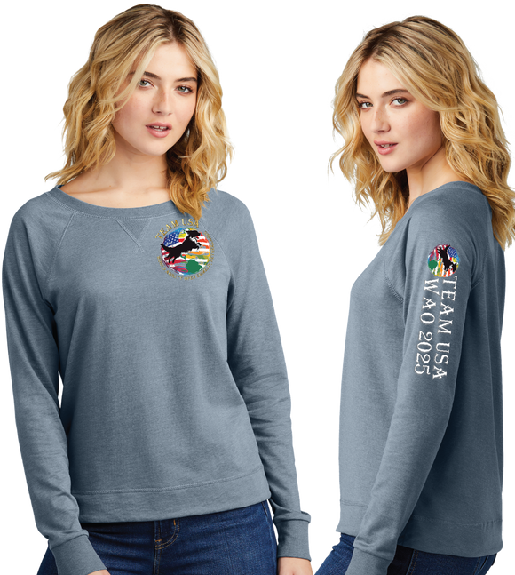 WAO25/Women Featherweight French Terry Long Sleeve Crewneck/DT672