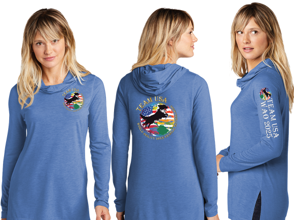 WAO25/Sport Tek Women TriBlend Wicking Long Sleeve Hoodie/LST406
