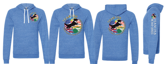 WAO25/JERZEES Snow Heather French Terry Raglan Hooded Sweatshirt/90MR