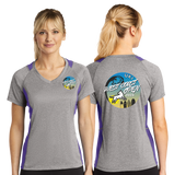 WCO23/Sport Tek Ladies Heather Colorblock Contender VNeck Tee/LST361/