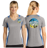 WCO23/Sport Tek Ladies Heather Colorblock Contender VNeck Tee/LST361/