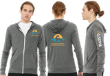 WHIP/Unisex Triblend Lightweight Full Zip Hooded Long Sleeve Tee/3939