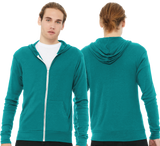 WNW24/Unisex Triblend Lightweight Full Zip Hooded Long Sleeve Tee/3939/