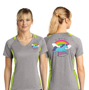 ZUISC/Sport Tek Ladies Heather Colorblock Contender VNeck Tee/LST361/