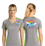 ZUISC/Sport Tek Ladies Heather Colorblock Contender VNeck Tee/LST361/