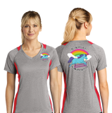 ZUISC/Sport Tek Ladies Heather Colorblock Contender VNeck Tee/LST361/