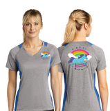 ZUISC/Sport Tek Ladies Heather Colorblock Contender VNeck Tee/LST361/