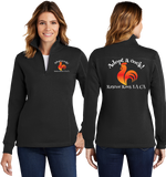 Adopt A Cock Ladies 9oz 1/4-Zip Sweatshirt LST253