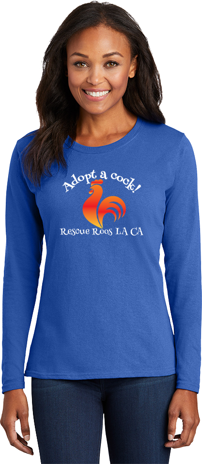 Adopt A Cock - Women's Long Sleeve Core Cotton Tee LPC54LS