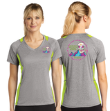 BAA/Sport Tek Ladies Heather Colorblock Contender VNeck Tee/LST361/