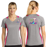 BAA/Sport Tek Ladies Heather Colorblock Contender VNeck Tee/LST361/