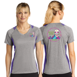 BAA/Sport Tek Ladies Heather Colorblock Contender VNeck Tee/LST361/