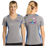 BAA/Sport Tek Ladies Heather Colorblock Contender VNeck Tee/LST361/
