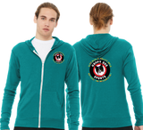 Butter/Unisex Triblend Lightweight Full Zip Hooded Long Sleeve Tee/3939/