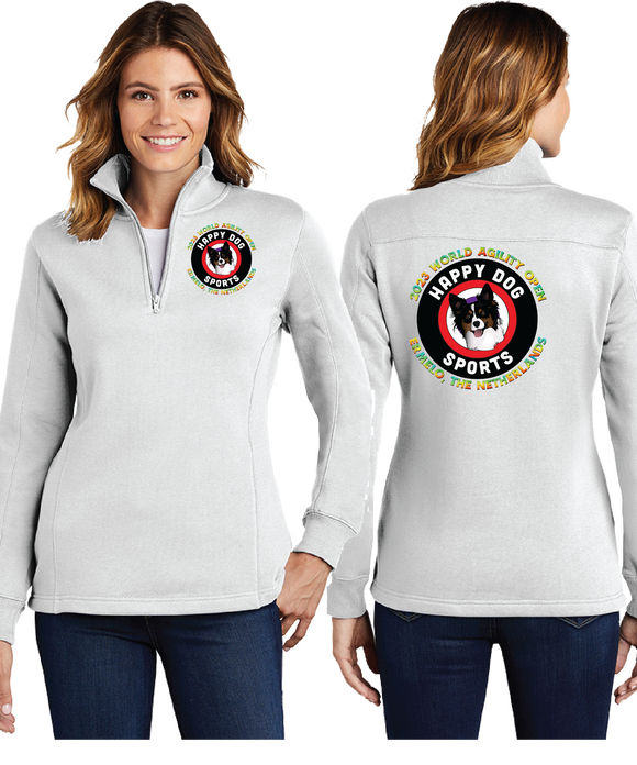 Butter/Ladies 9oz Quarter Zip Sweatshirt/LST253/