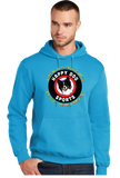 Butter/Port and Company Core Fleece Pullover Hooded Sweatshirt/PC78H/