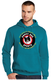 Butter/Port and Company Core Fleece Pullover Hooded Sweatshirt/PC78H/