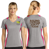 CCUL/Sport-Tek Ladies Heather Colorblock Contender VNeck Tee/LST361/
