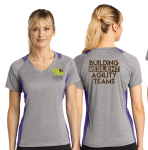 CCUL/Sport-Tek Ladies Heather Colorblock Contender VNeck Tee/LST361/