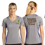 CCUL/Sport-Tek Ladies Heather Colorblock Contender VNeck Tee/LST361/