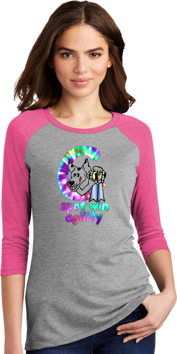 C Spot Win Agility -  Women's Tri Blend 3/4 Sleeve