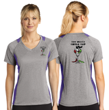 CHI/Sport Tek Ladies Heather Colorblock Contender VNeck Tee/LST361/